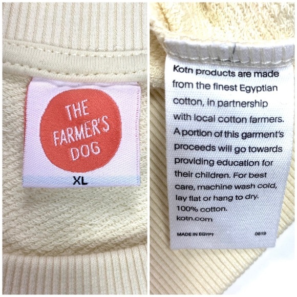 DOG Person Logo Crew Neck Jersey Sweatshirt in Vanilla Cream - Picture 5 of 8